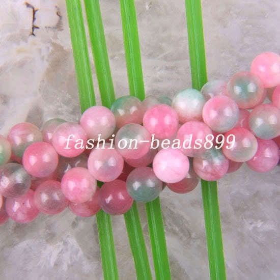 4MM ColorfulJade Round Loose Beads Gemstone 15.8L B257  