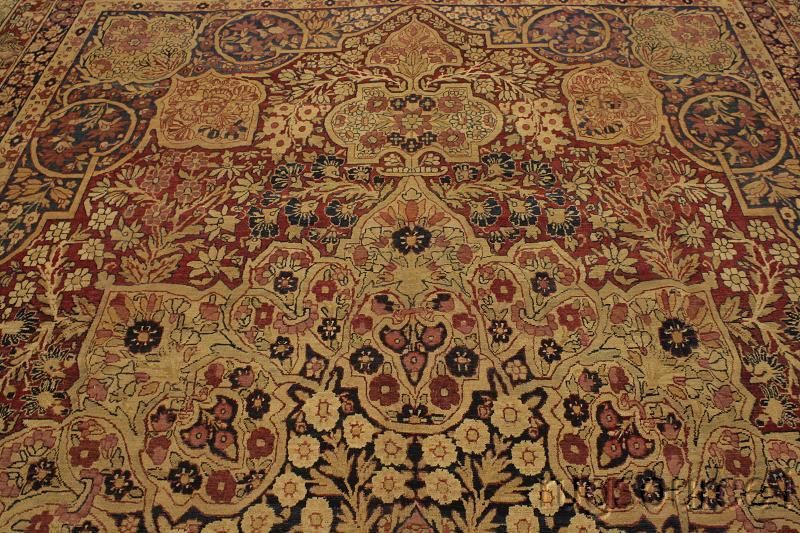   1900 Palace 13x19 Ravar Kerman Persian Oriental Rug Wool Carpet  