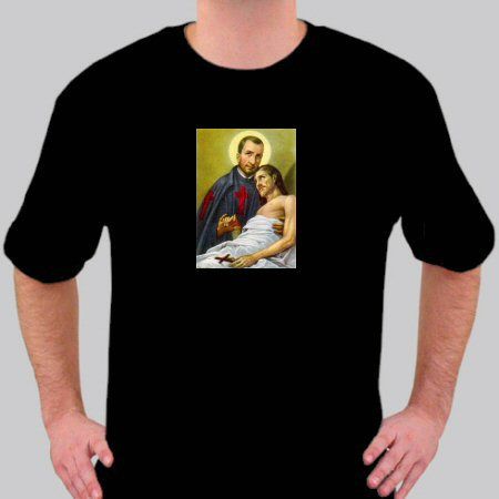 PATRON SAINT OF NURSES ST CAMILLUS LELLIS TEE T SHIRT  