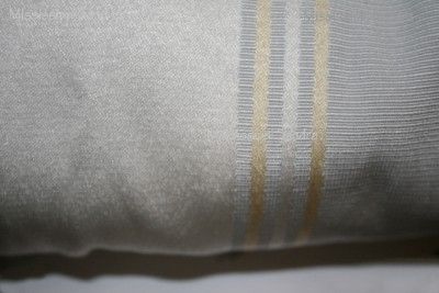  Park Ottoman Stripe Full Queen Duvet Coverlet & 4 Shams Silver Gray 