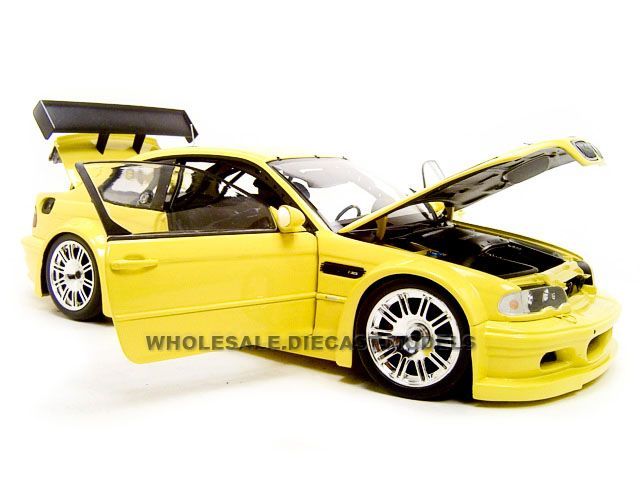 2001 BMW M3 GTR STREET E46 YELLOW 1/18 MINICHAMPS  