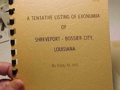   Book Listing of Exonumia Shreveprt & Bossier 1974 Softcover Nice(b37