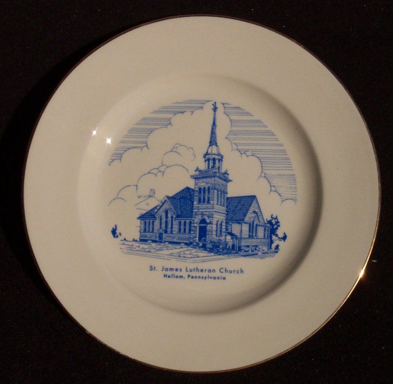 1971 Plate St. James Lutheran Church Hallam Hellam PA  