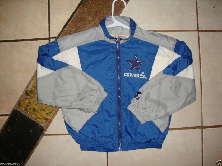 YOUTH NFL DALLAS COWBOYS STARTER FULL   ZIP JACKET SMALL WITH TWO 
