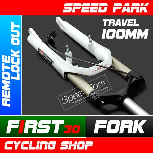 NEW RST F1RST AIR Bike MTB Remote Lock out Fork 100mm   White  