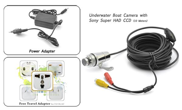 Underwater Boat Camera with Sony Super HAD CCD(10Meter)  