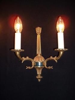 FRENCH BRONZE FIGURAL EMPIRE STYLE SCONCES  