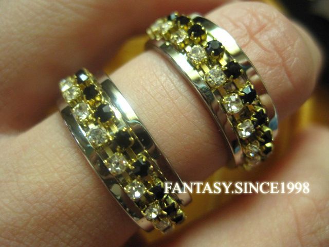 New Style Lots 36pcs Stainless Steel Stone Rings (JUST 2 LOTS)