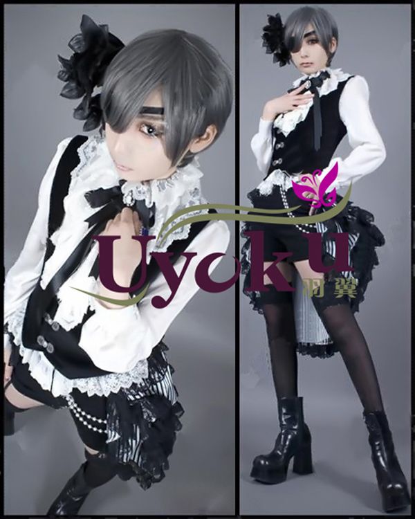 Japanese Anime Black Butler Ciel Phantomhive Cosplay Costume Any Size 