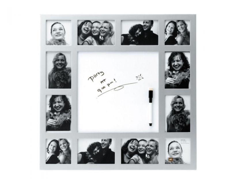   Multi Memo ries Silver Montage Picture Frame & Dry Erase Board  