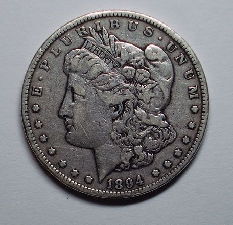 1894 MORGAN DOLLAR VERY FINE CLEANED  