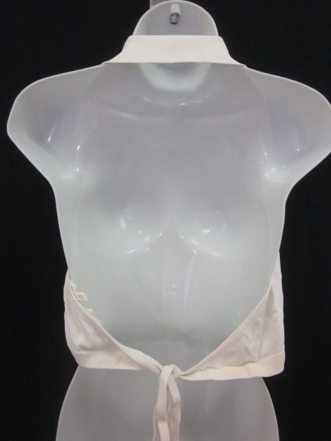 ESCADA White Collared Sleeveless Halter Top Sz 38  