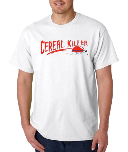 Serial Cereal Killer Funny 100% Cotton Tee Shirt  