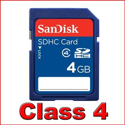 4GB San Disk Class 4 SD HC Secure Digital SDHC Memory Card NEW  