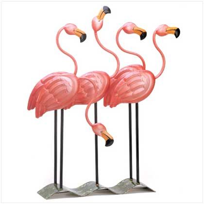 FABULOUS FLAMINGOS DECOR Garden Outdoor Yard Art NEW  