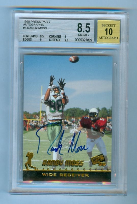 RANDY MOSS 1998 PRESS PASS #5 RC BGS 9.5 X 2  