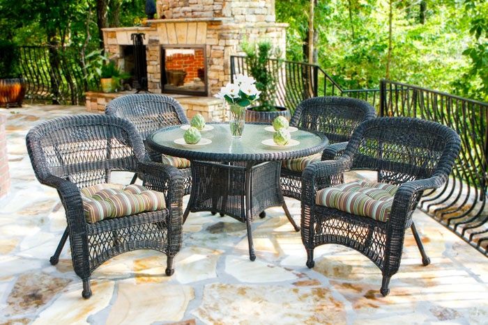 9PC Portside Roast Wicker Patio Dining Set   8 Fabrics  