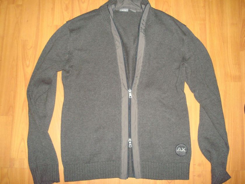 Designer sweater by Armani Exchange, AX, slim fit with double zippers 