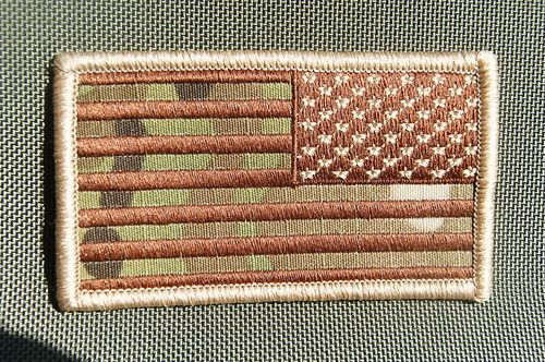 Patch, Reversed American Flag w/o Velcro®, MultiCam® T2  