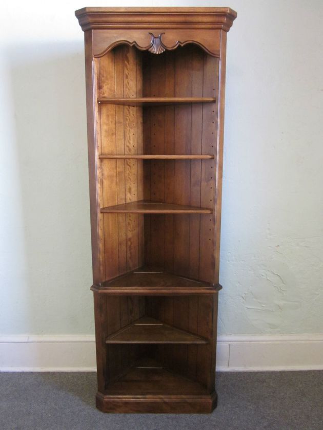 Ethan Allen Country French Corner Bookcase Unit (A)  