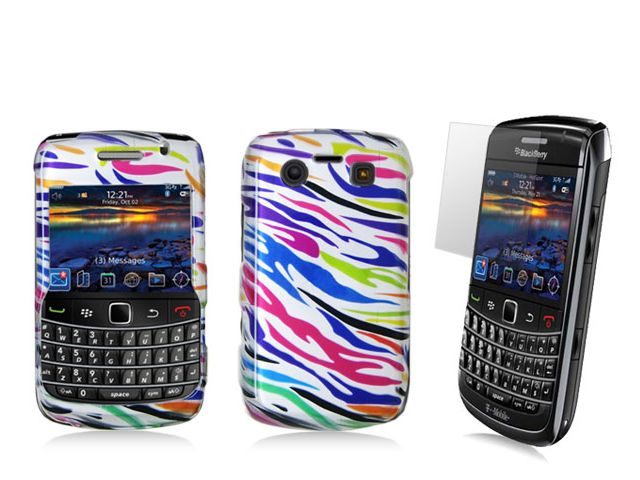 Colorful Zebra Case + 1 LCD Blackberry Bold 3 9700 9780  