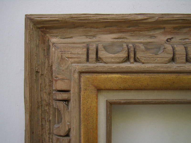 Wide Carved Rustic Western Picture Frame Up To 9x12  