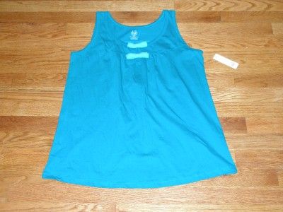 NWT Duo Maternity Teal Green Tank Top Shirt Large L  