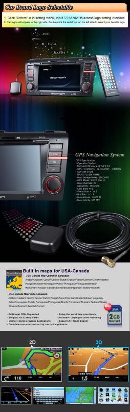   InputBuilt In GPS Navigation System *Built in maps of USA Canada