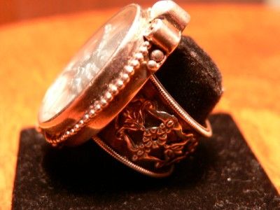 NICE MARS & VALENTINE FLOWER RING SET WITH PEARL AND QUARTZ BYZANTINE 