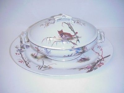 DELINIERES & CO. TUREEN & PLATTER LIMOGES FRANCE 1879  