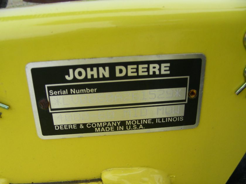 JOHN DEERE MOWER DECK 60 4000 SERIES COMPACT TRACTOR BELLY MOWER NEW 