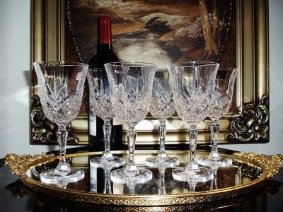   Pc French Crystal Masquerade Wine Glasses Crystal Darques Collection