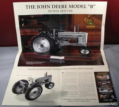 Franklin Mint John Deere Tractor LE Sales Brochure  