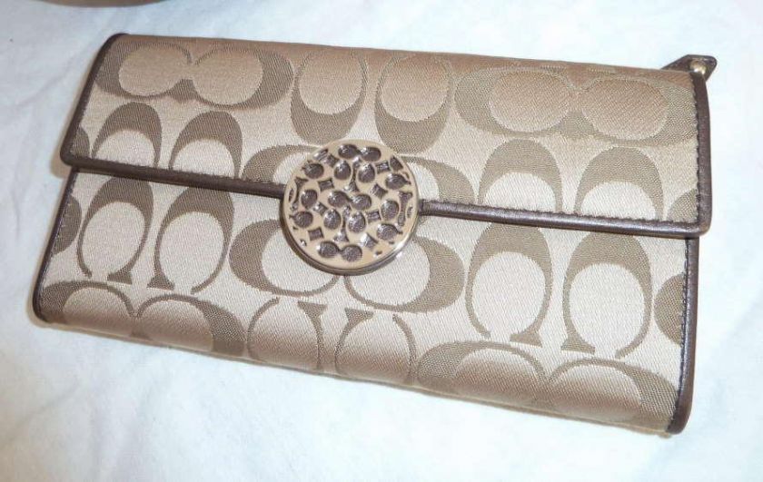 NWT Coach Signature Lexi Tote Bag + Coach Alexandra Signature Wallet 