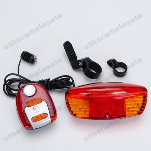 Bicycle Bike Turn Signal Brake LED Light +8 Tune Horn  