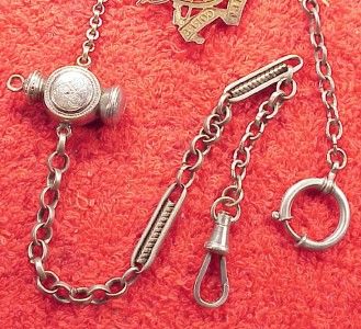 Vintage 18 Inch Bicycle Lamp Compass Pocket Watch Vest Chain Army 