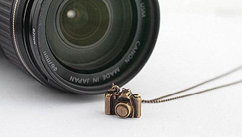 Fashion 1X Favorite Vintage Style Necklace Chain Camera Pendant  