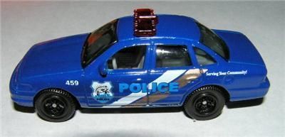 Loose Matchbox 2008 Blue Ford Crown Victoria Police Car  