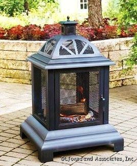 New Uniflame Steel 360 View Outdoor Fireplace WAF1060W  