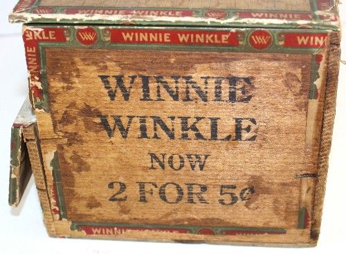 Vintage Winnie Winkle Wooden Cigar Box  