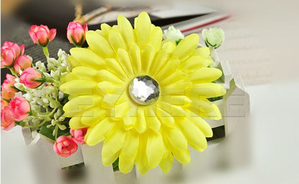 New 22pcs Daisy Girl Baby Crystal Flower Hair Clip Bow  