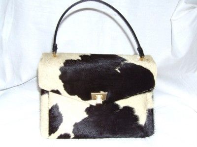 VINTAGE GENUINE COW FUR HAND BAG ,GORGEOUS  