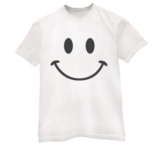 Retro Smiley Face T Shirt funny cool tee 80s look  