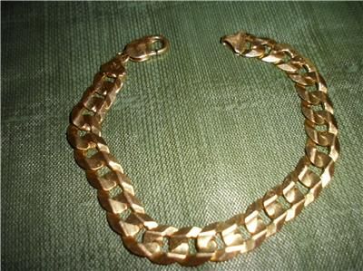 MANS 14K GOLD HEAVY LINK BRACELET1.2 OZ33 GRAMS OF GOLD 