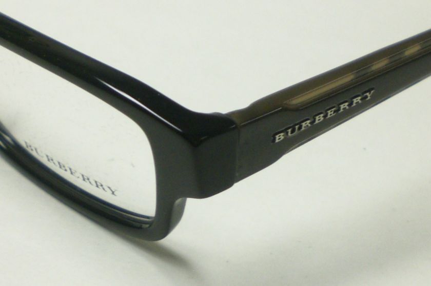 BURBERRY BE2066 BE 2066 BLACK 3177 EYEGLASSES 54 RX  