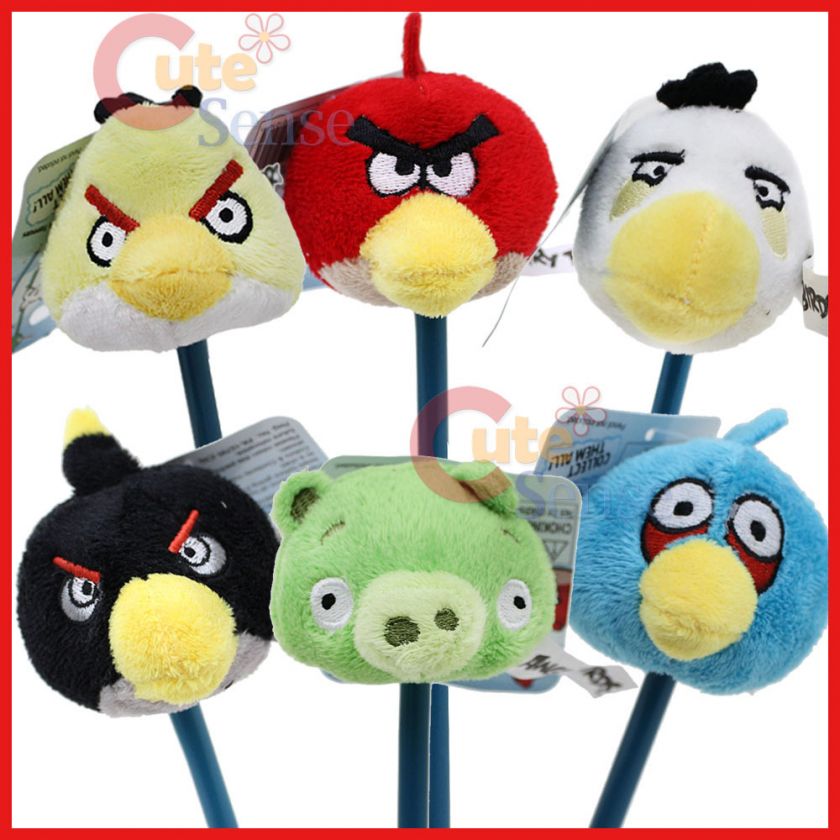   Plush Doll Pencil Topper 6pc Set Finger Topper Toy  Rovio Licensed