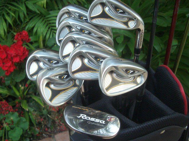 11PC Club Set White Driver NEW Wood Hybrid Irons Putter Bag & Callaway 