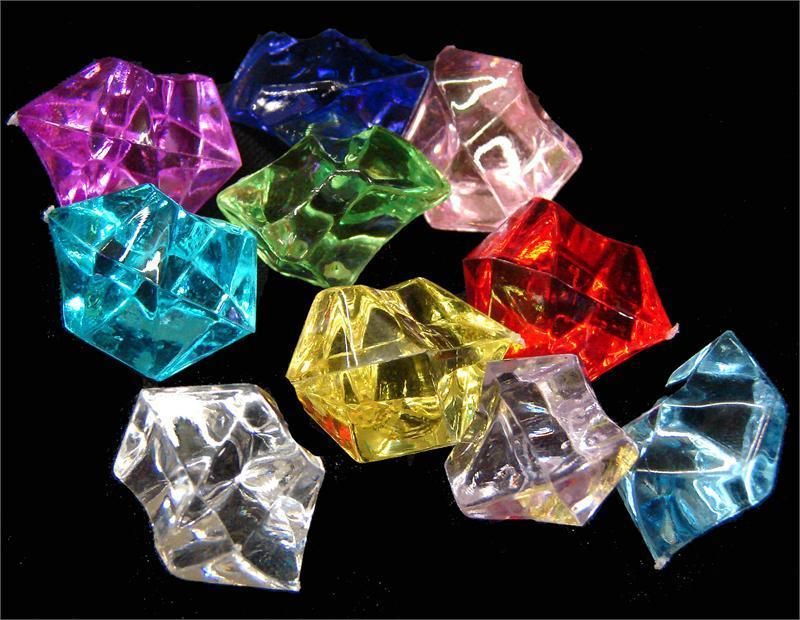 1lb 175 pices 18mm Acrylic Ice Rock Gems Wedding Decor  