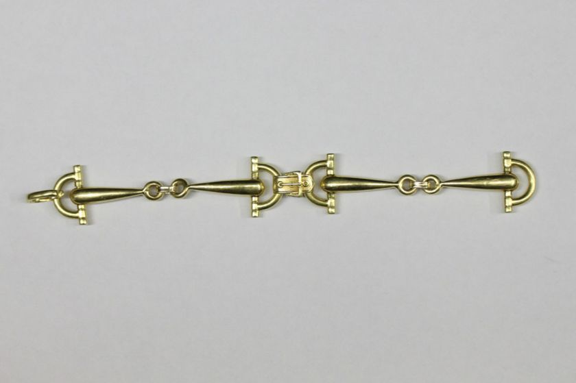 18K Yellow Gold Hand Made European Horse Bit POLO Bracelet CIRCA 