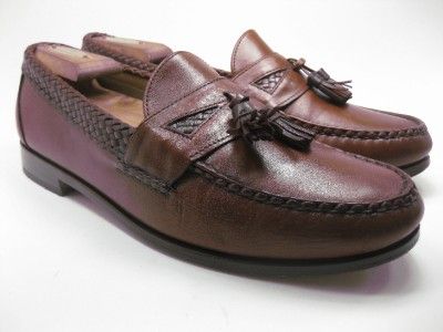   MAXFIELD Chestnut Brown Tassel Loafers 10.5 EEE 3E Extra Wide $250